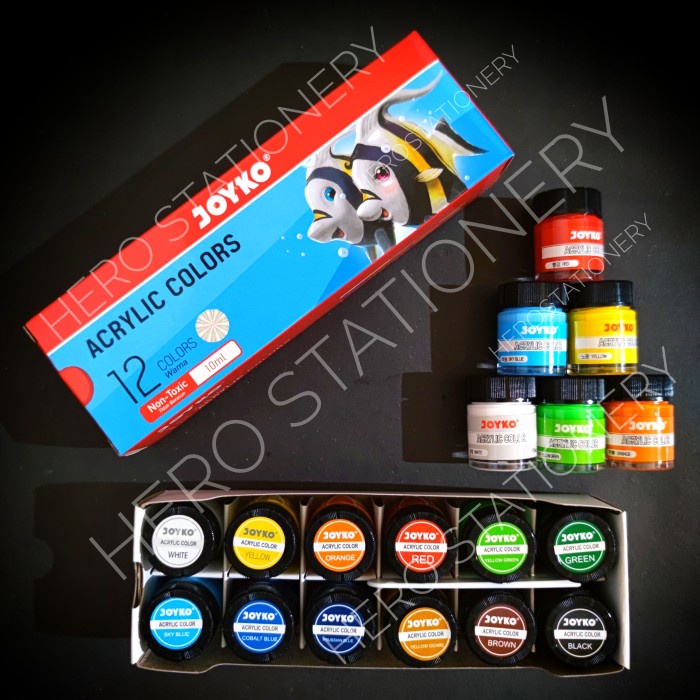 

Star Joyko Acrylic Color Paint Cat Akrilik Botol 10 Ml 12 Warna Acc-10Ml-12 Murah
