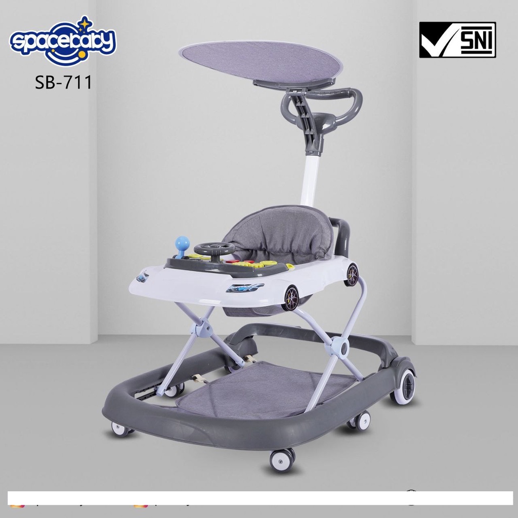 Jual SPACE BABY SB 711 dan SB 701 Baby Walker 3 in 1 Push Walker Alat