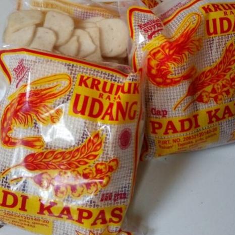 

ART6n1Mb--KERUPUK UDANG PADI KAPAS UKURAN KANCING 250 GRAM