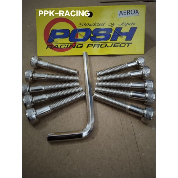 Baut Blok L Mesin CVT Yamaha Aerox 155 Full Set Free Kunci L