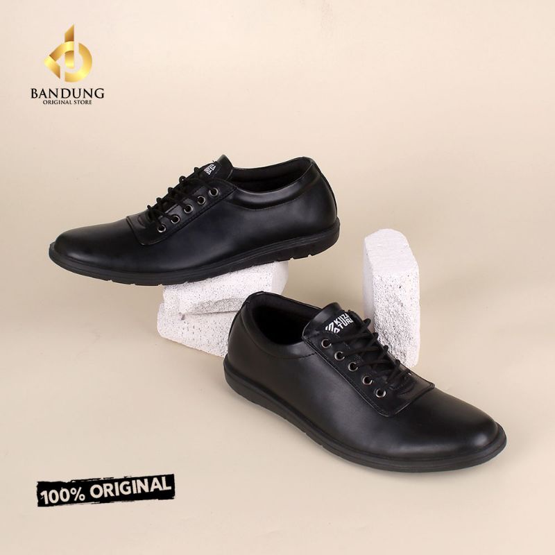 ORIGINAL - Oxford FULL BLACK Terbaru | Sepatu Formal Pria Pantofel Hitam Kulit Stylish Premium | Sepatu Distro Mils Premium Exclusive Modern | Sepatu Casual Santai Kerja Kantor Series Street