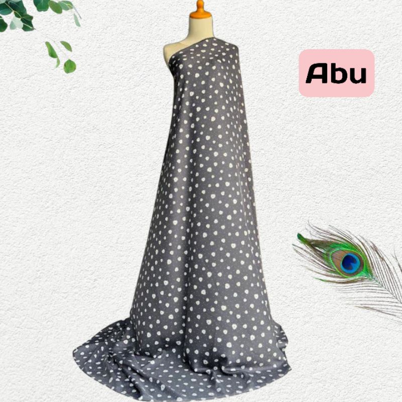 Kain Shakila Motif Polkadot Daun in the moon Bunga Little Sun  harga setengah meter