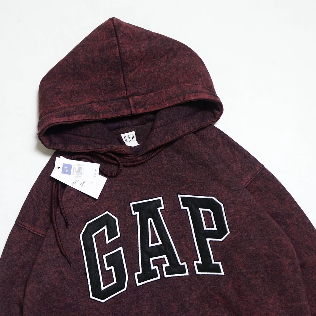 Jaket Hoodie GAP Maroon Wash Distro  | Jaket Hoodie Sandwash | Jaket Sweater Hoodie Pria Sandwash