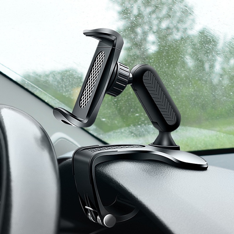 Bracket Klip Stand Mount Dasbor Mobil Rotasi Holder Handphone / Navigasi GPS