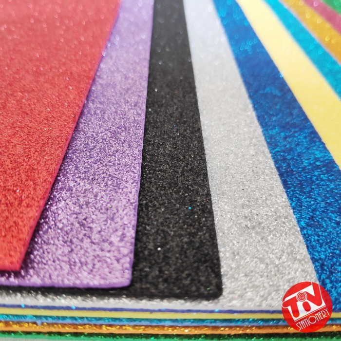 

Cuci Gudang Glitter Eva Foam Bazic 20X30 Cm X 1.8 Mm (1 Pack = 10 Lembar) Bagus