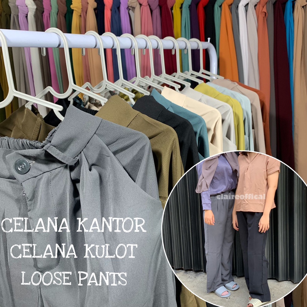 Celana Kantor Formal / Celana Kulot Wanita  / Casual / Loose Pants Trousers Wanita