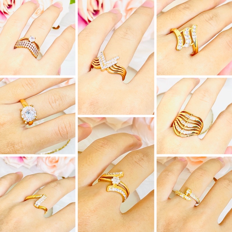 Cincin permata emas Xuping Dewasa