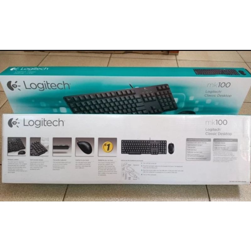 keyboard mouse logitech mk 100