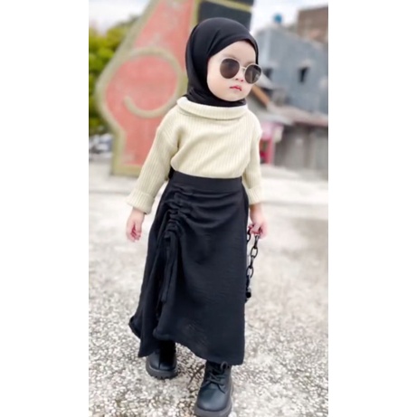 ROK SERUT CRINCLE AIRFLOW ANAK M 1-3 TAHUN ROK KERUT Panjang Anak Perempuan rok anak crinkle