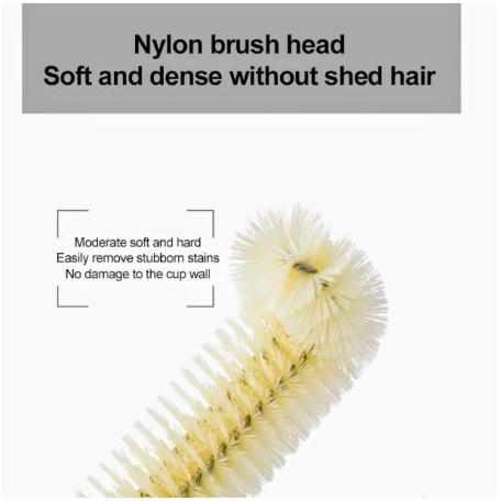 Sikat Pembersih Botol Susu Tumbler Gelas Cangkir Termos Bahan Nylon