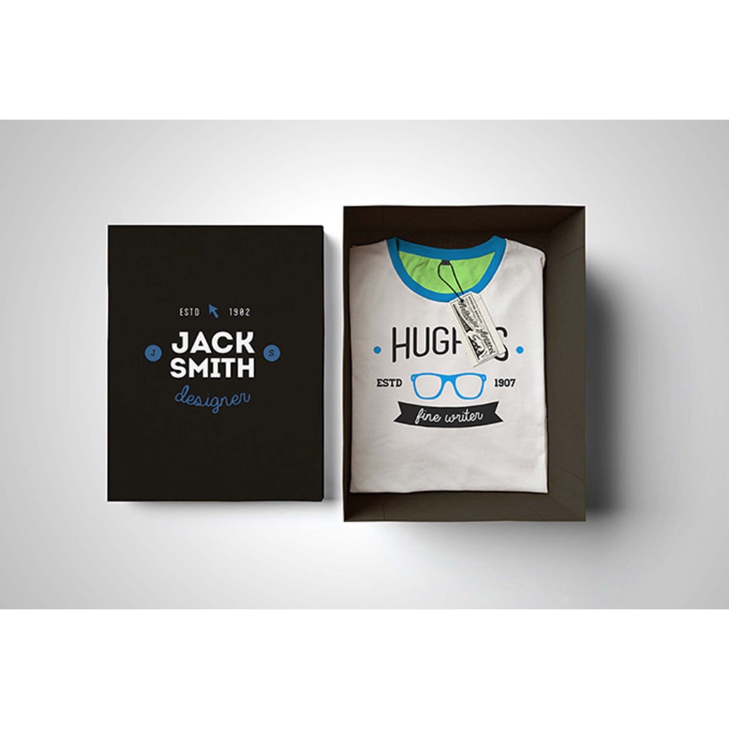T-Shirt With Packaging Mockup