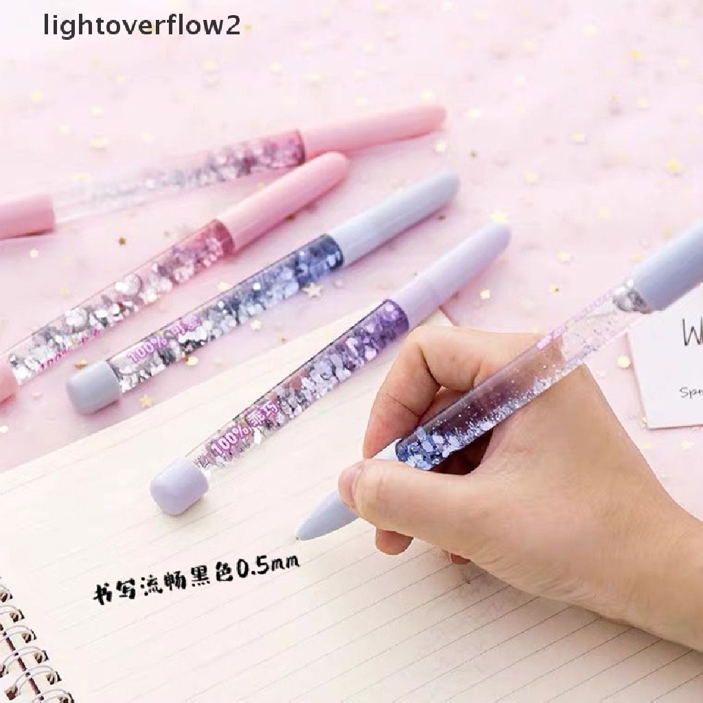 (lightoverflow2) Pulpen Gel 0.5mm Gaya Korea Selatan / Jepang Untuk Anak Perempuan (ID)