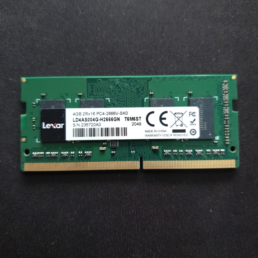 Sodimm Lexar 4GB DDR4 2Rx16 PC4-2666V Second Normal