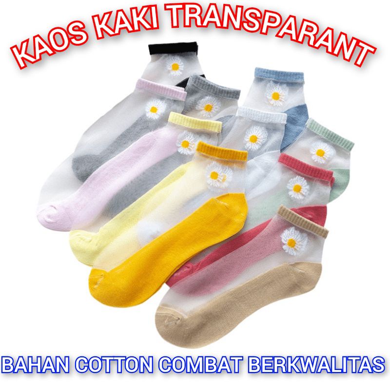KAOS KAKI TRANSPARAN - WANITA PENDEK KOREA / KAOS KAKI FASHION