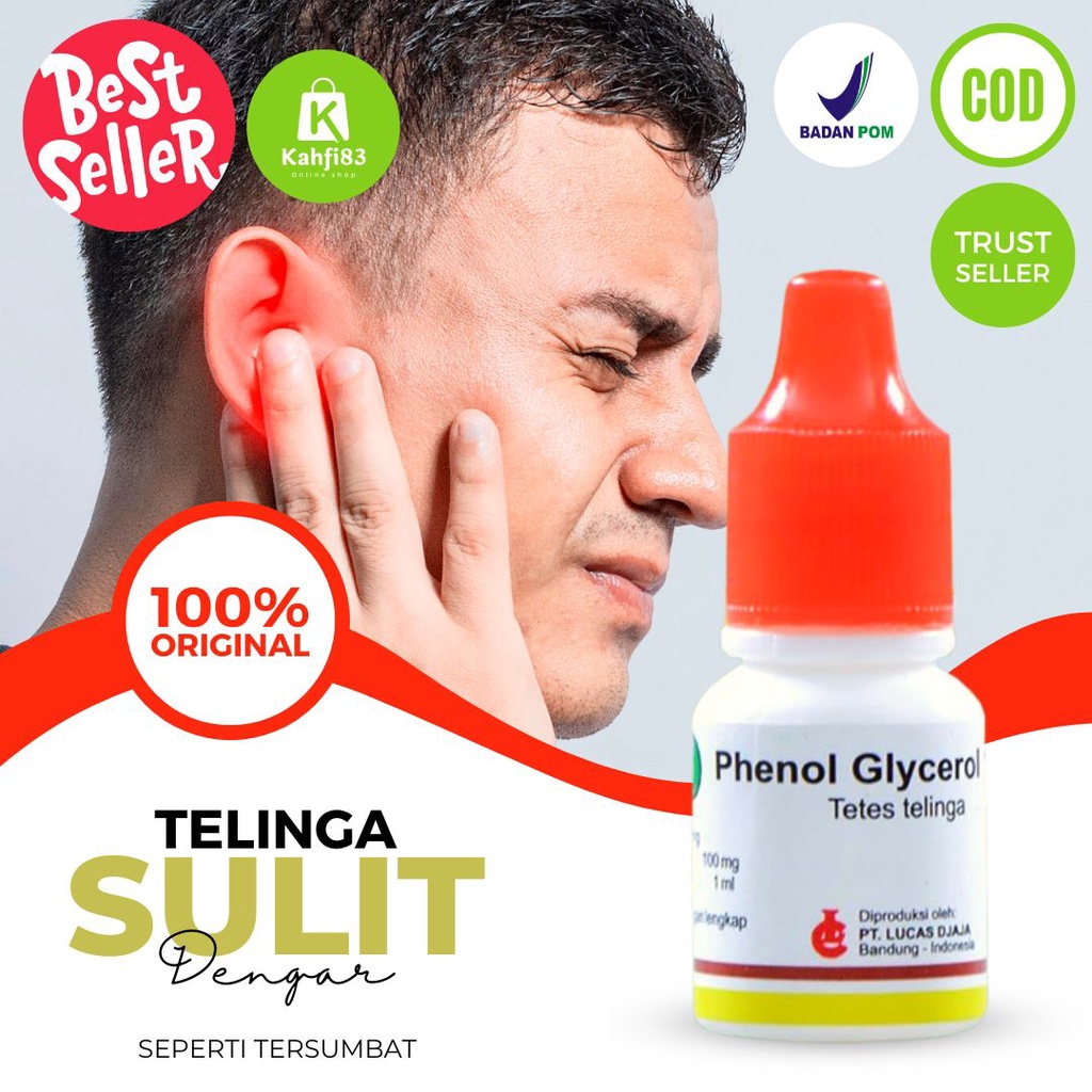 Phenol Obat Tetes Telinga Kotoran Keras / Cairan Obat Pembersih Telinga Berdenging Bernanah Berair B