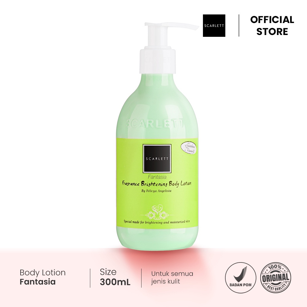 Rumah Cantik 354 Medan Scarlett Whitening Body Lotion Fantasia Original BPOM COD