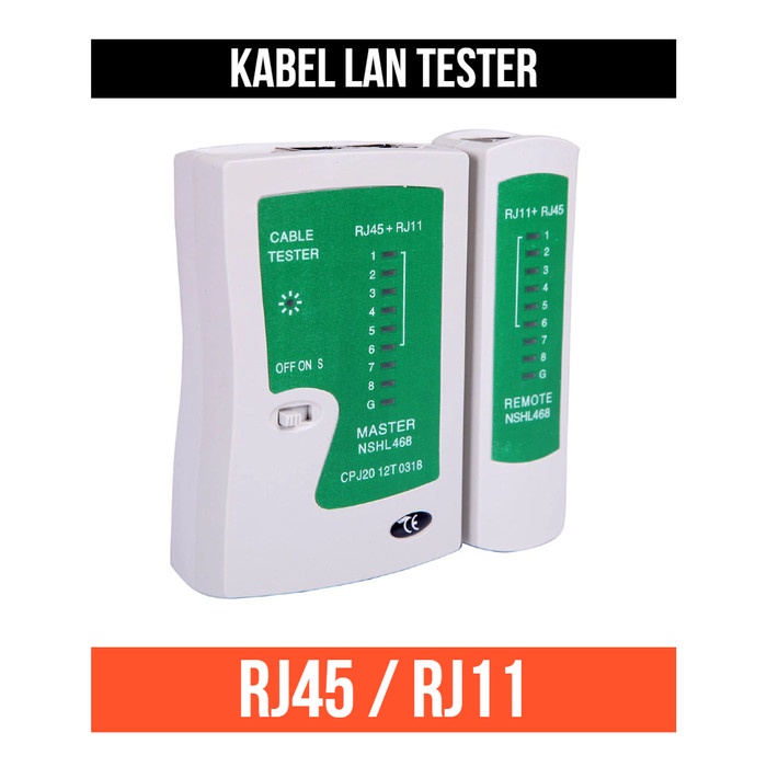 Lan Tester RJ45 RJ11 Alat Penguji Kabel Lan Telepon Network Komputer