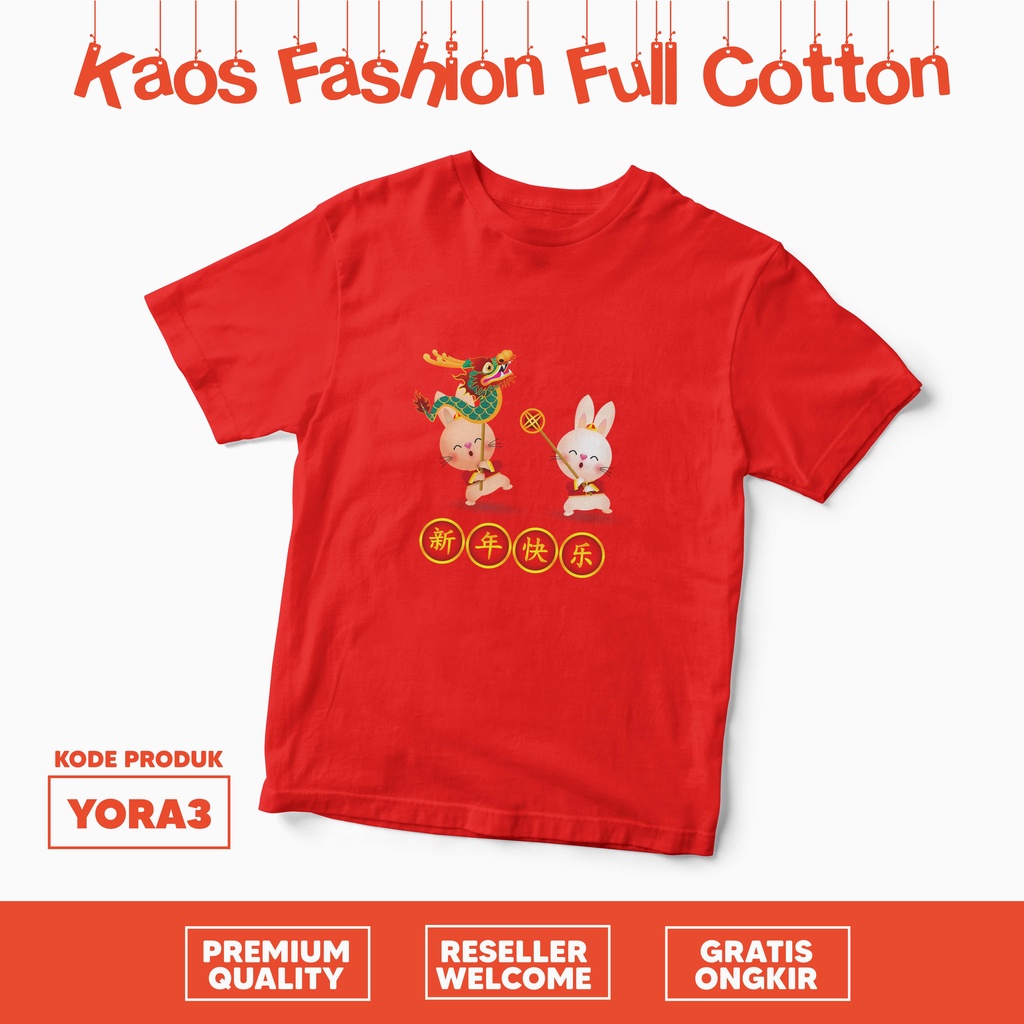 [KAOS ANAK] sincia chinese new year imlek shio rabbit kelinci yora1 yora2 yora3 yora4 yora5