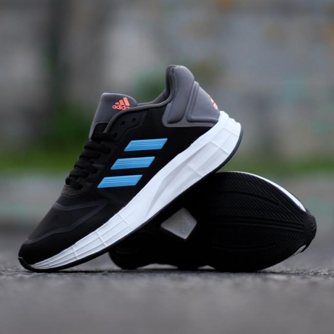 Sepatu Running Adidas Duramo 10 Black Blue Original Made Indonesia