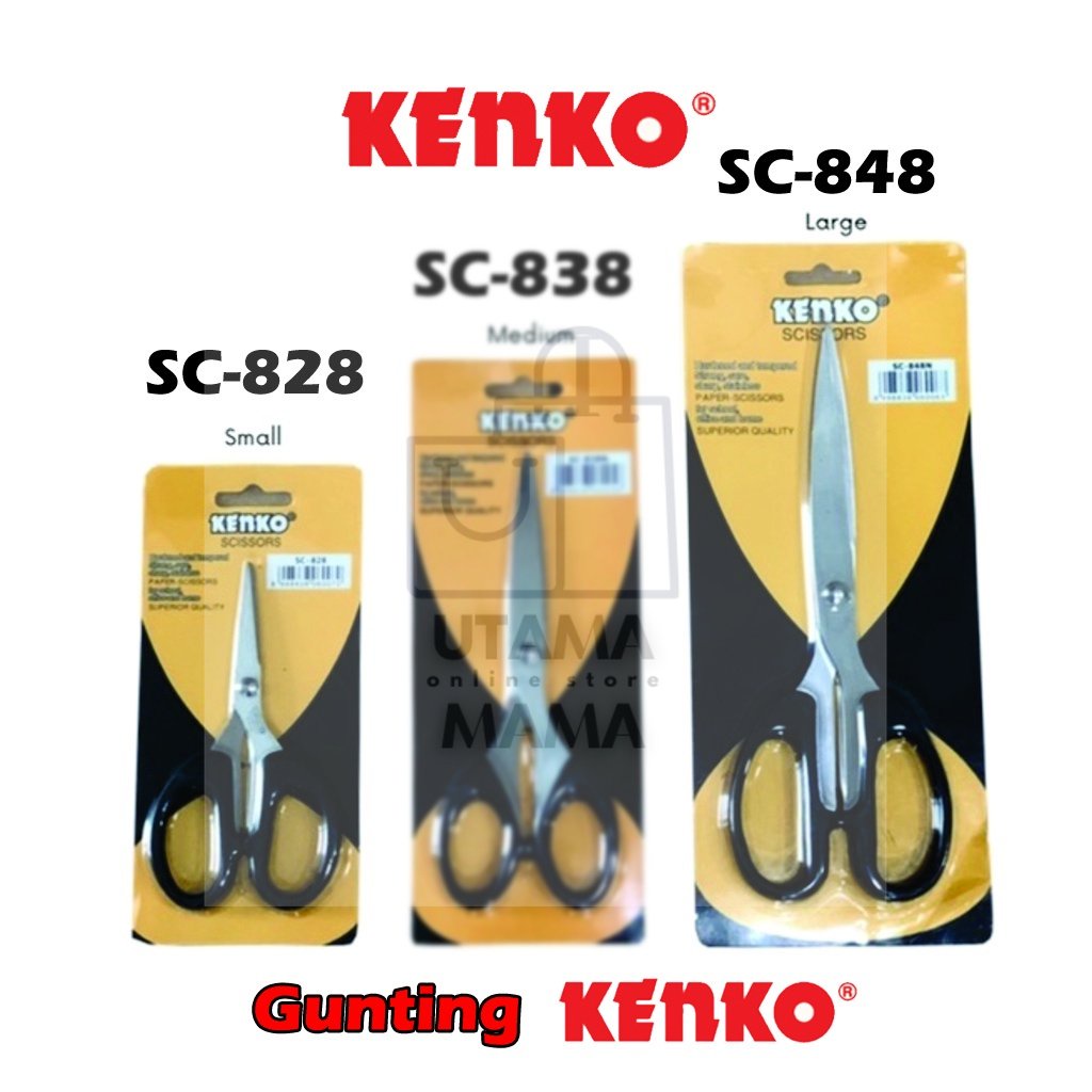 

(MAMA) KENKO Gunting Kertas KENKO SC-848 SC-828 Stainless Steel Tajam Kecil Pemotong Kertas Kain Scissor SC 848 828