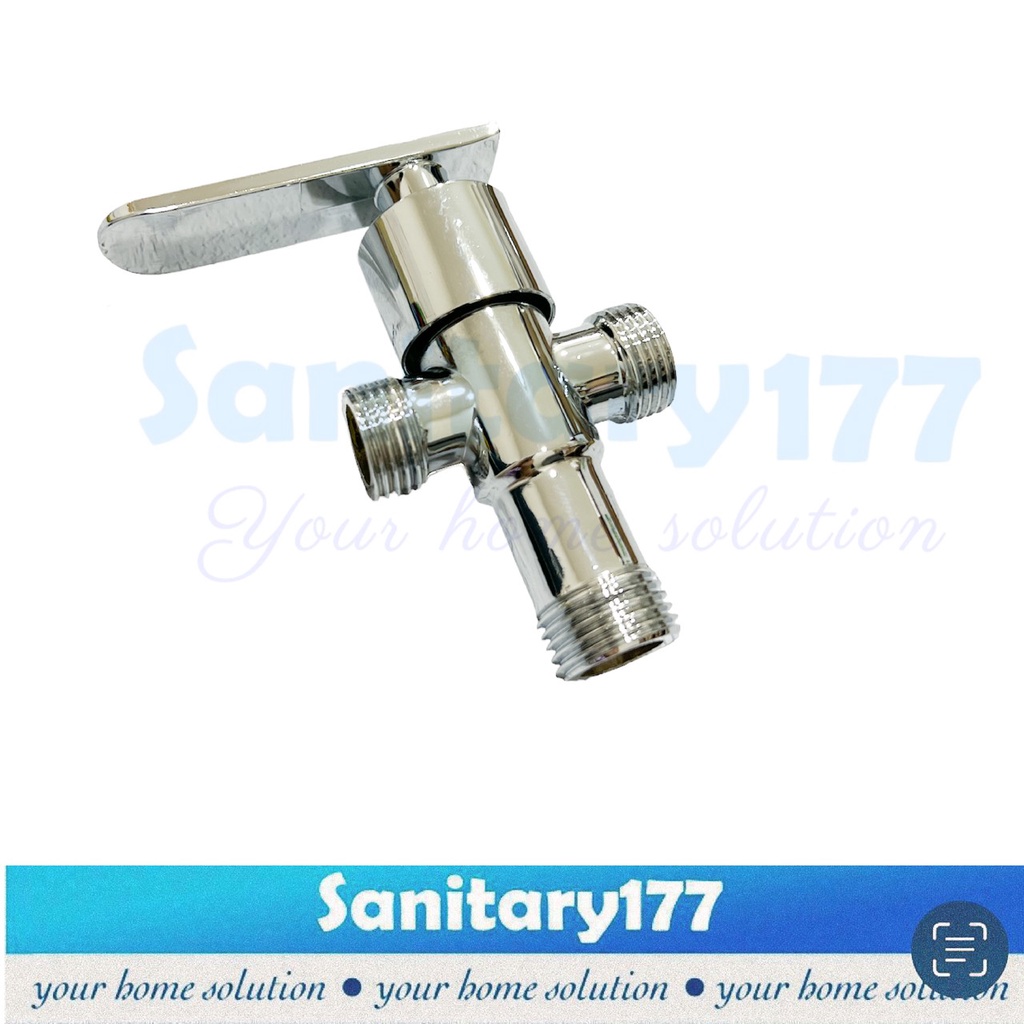 stop kran cabang engkol minimalis F- kran T shower tee double monoblok bathroom faucet valve sambungan kloset closet closed   sanitary177