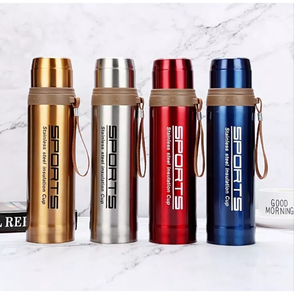 Termos-Tumbler SPORT SPORTS Vacuum Flask Cup Bahan Stainless Steel-TERMOS GLOSY SPORT 750ML / TERMOS AIR PANAS 750 ML