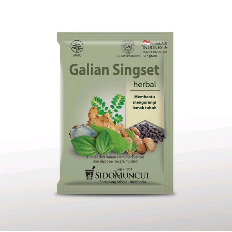 

Galian Singset Sidomuncul Jamu 1 pak isi 10 pcs