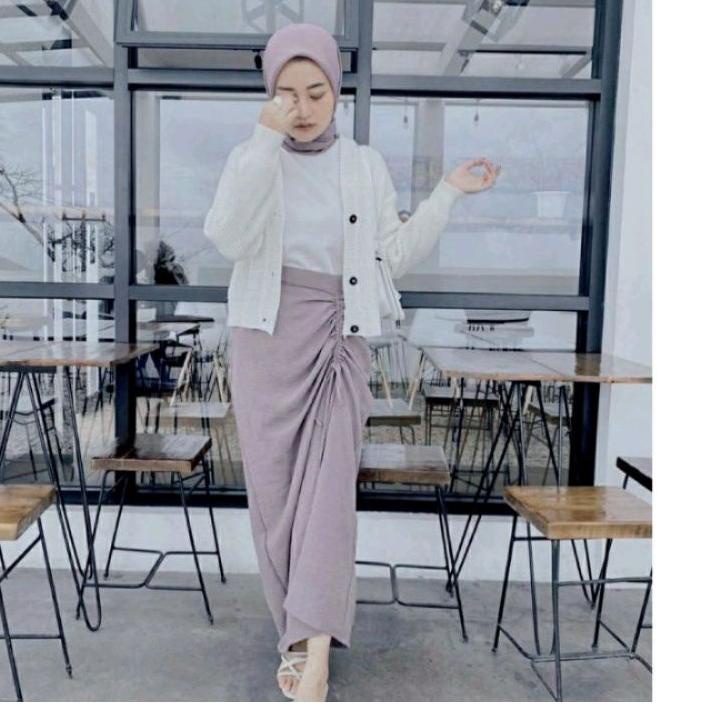Harga Termuraah ROK SKIRT TALI SERUT SAMPING/ROK WANITA SERUT SAMPING