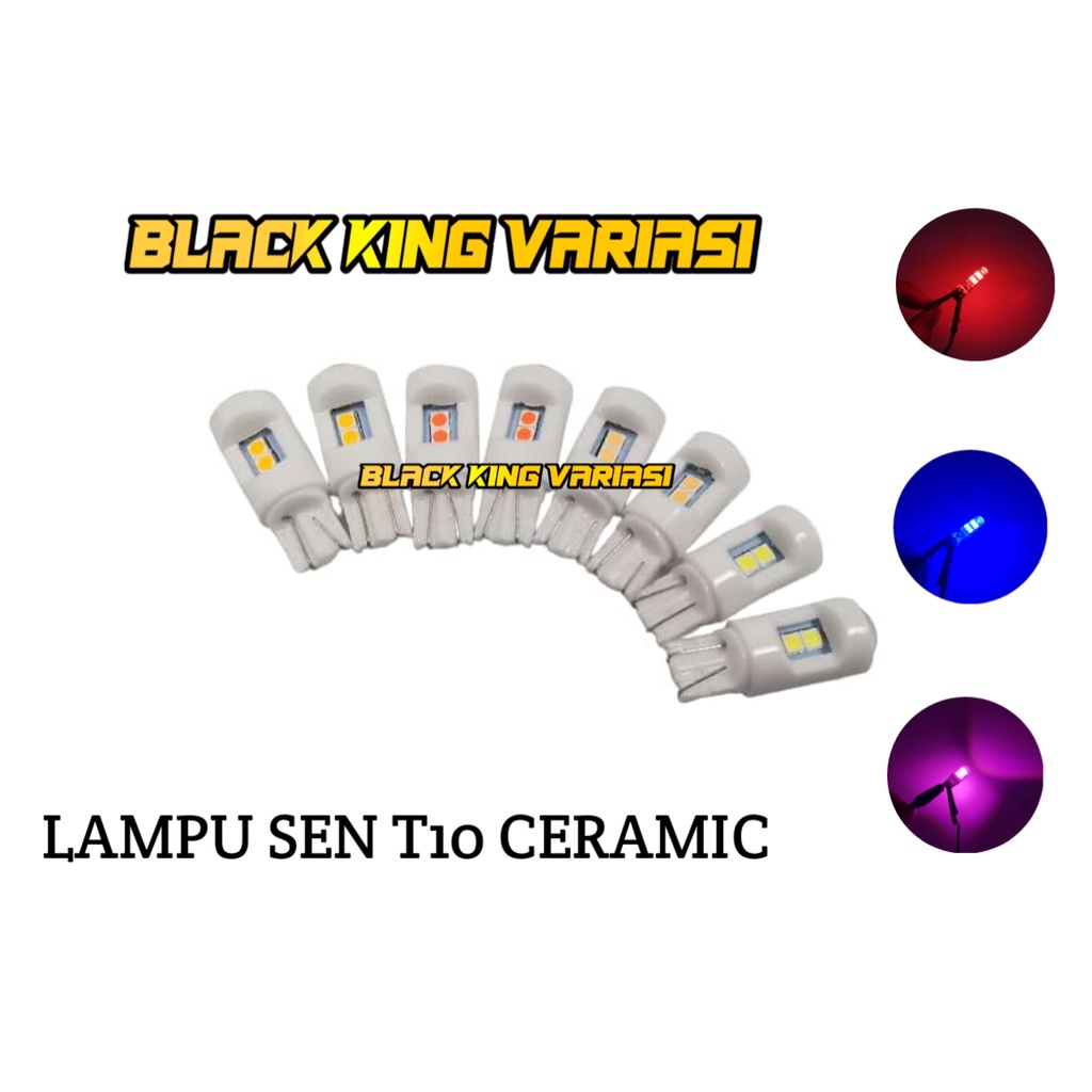 Lampu Sen Ceramic Lampu LED T10 Keramik Plasma Lampu Senja AC DC Sein Senja Motor Universal Lampu Sen Colok Projektor