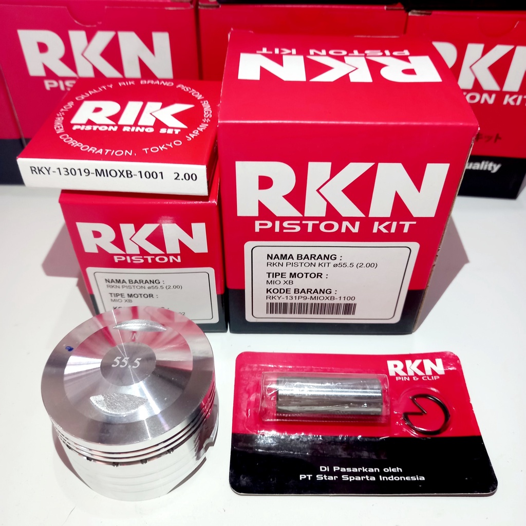 PISTON KIT MIO XB DOME RIKEN SEHER MIO XB RKN JENONG 53.5MM