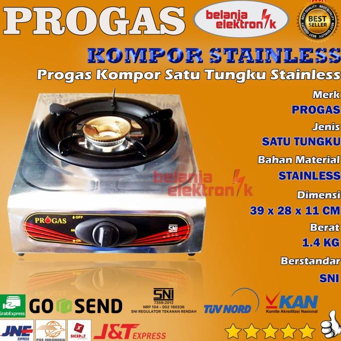 Discount KOMPOR PROGAS STAINLESS SATU TUNGKU /PERALATAN MASAK SET/PANCI PRESTO/PANCI SET/WAJAN ANTI 