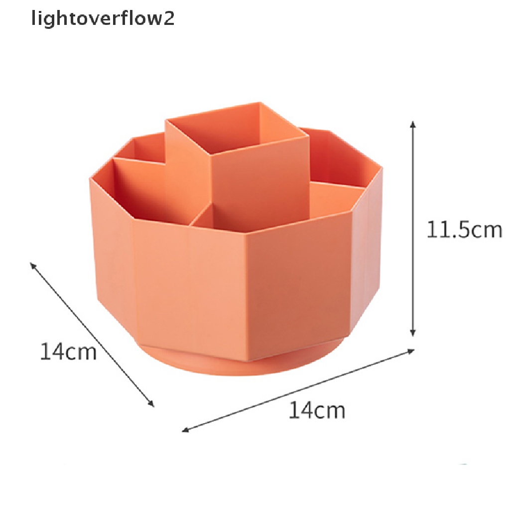 (lightoverflow2) Holder / Organizer Pensil / Pulpen / Penggaris / Tape Marker Rotasi 360 Derajat (ID)