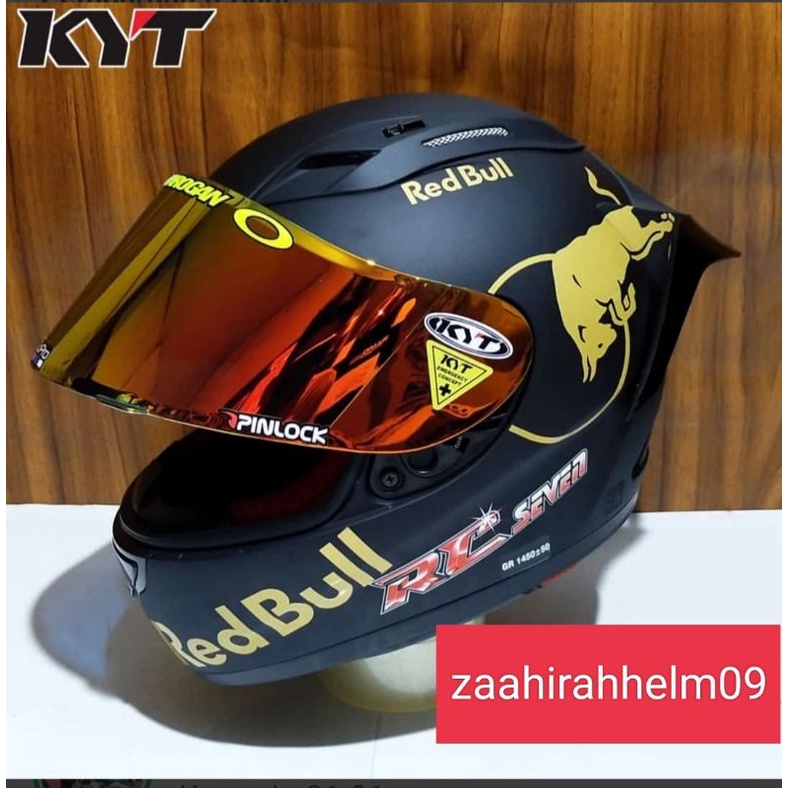 KYT RC7 PAKET GANTENG TERMURAH DAN BISA COD-TERLARIS Helm full face KYT RC Seven Paket Ganteng Motif
