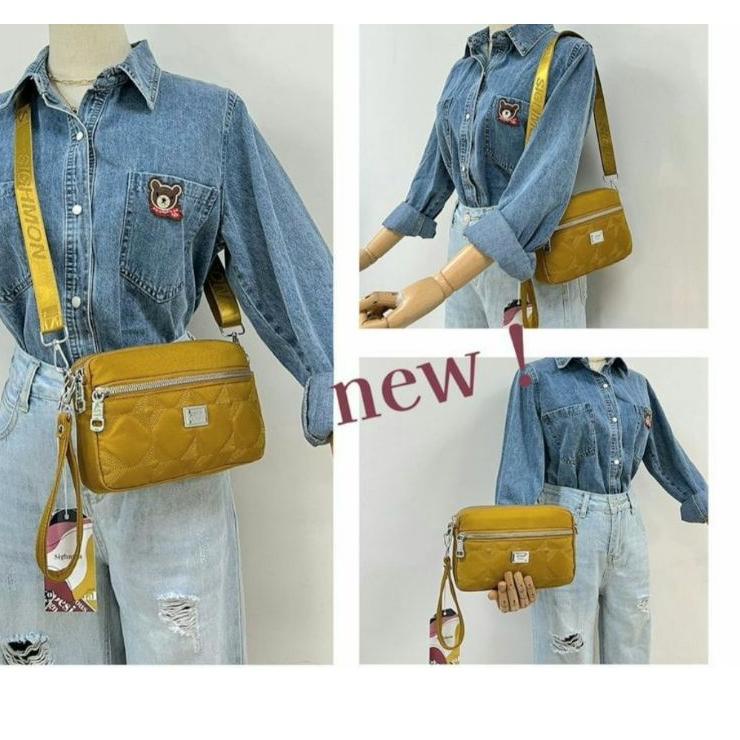 {IRQ.18Oc22ᵂ} Sighmon 9091 tas selempang wanita slingbag dompet cewek asli import ori