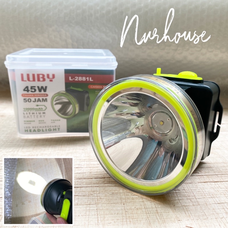 senter kepala Luby 45 watt L- 2881 headlamp luby waterproof