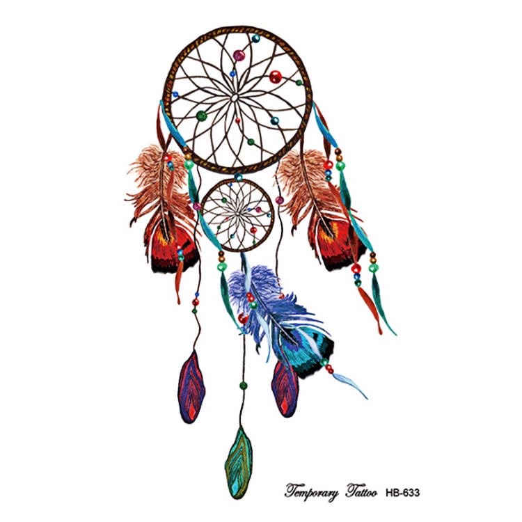 【BTI】Tato Sementara Tato Palsu Stiker Dream Catcher Warna Tahan Air Tato