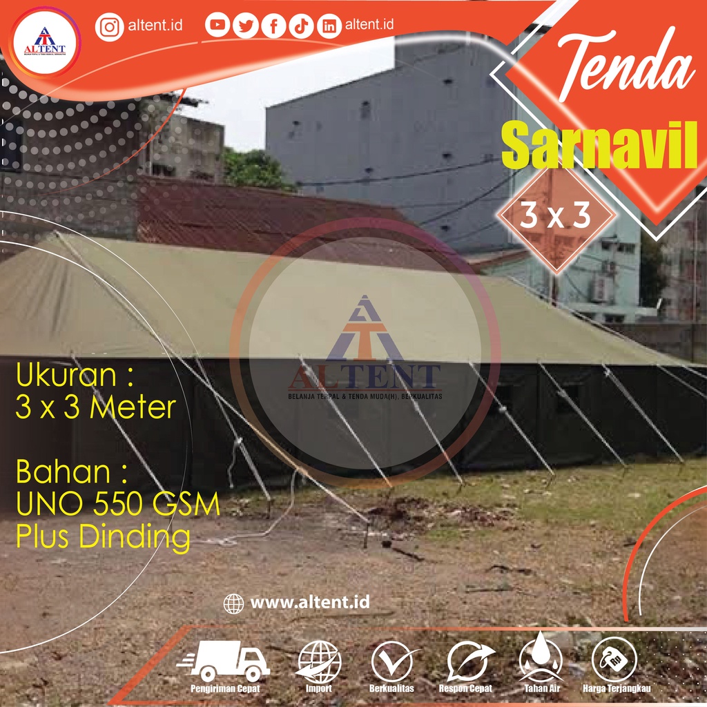 Jual Tenda Sarnavil X Meter Uno Gsm Dinding Shopee Indonesia