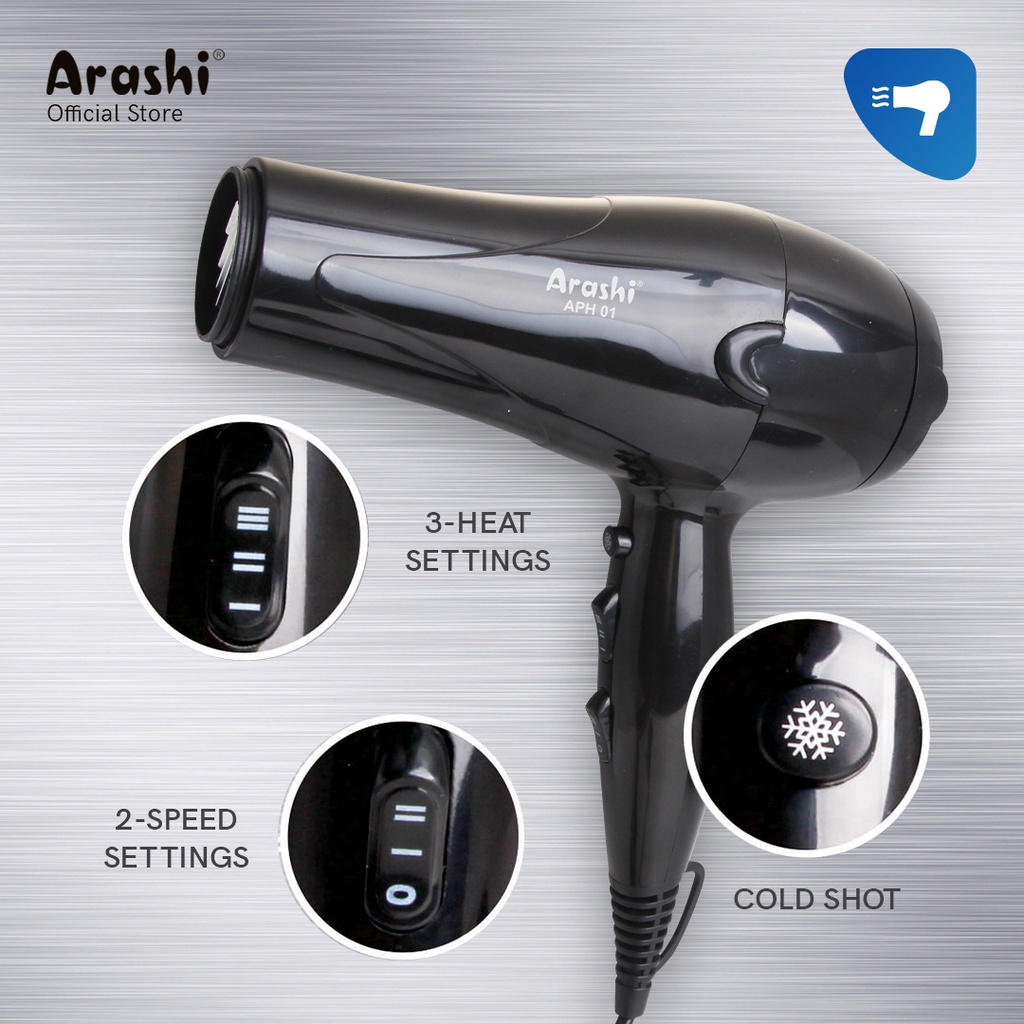 Arashi APH01 Hair Dryer Pengering Rambut Low Watt Profesional