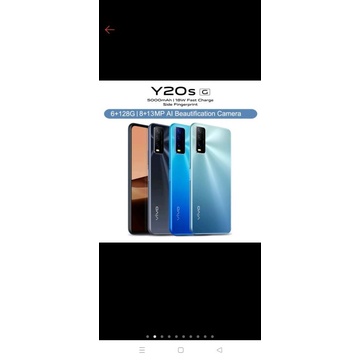VIVO Y20s G Ram 6 128gb 6.51" HD 5000mah sidik jari samping