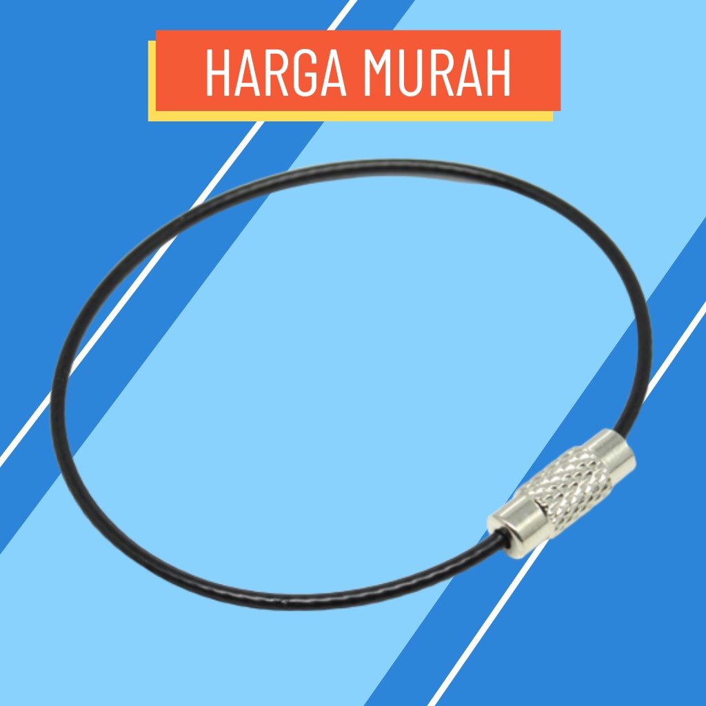 Gantungan Kunci Carabiner Kawat Kunci Survival Carabiner Tali Rope Wire Keychain