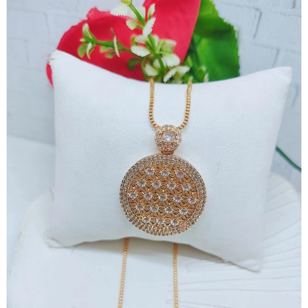 Kalung Xuping Mata Full Lapis Emas Perhiasan Fashion W022/023