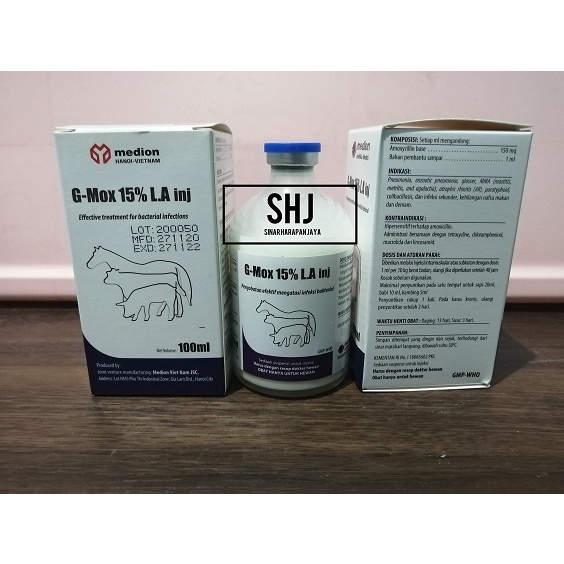 G-MOX 15% LA INJ 100 ML - OBAT UNTUK INFEKSI TERNAK