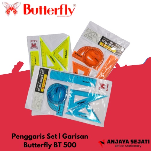 

Penggaris Butterfly Set BT 500 | Ruler | Garisan | Perlusin