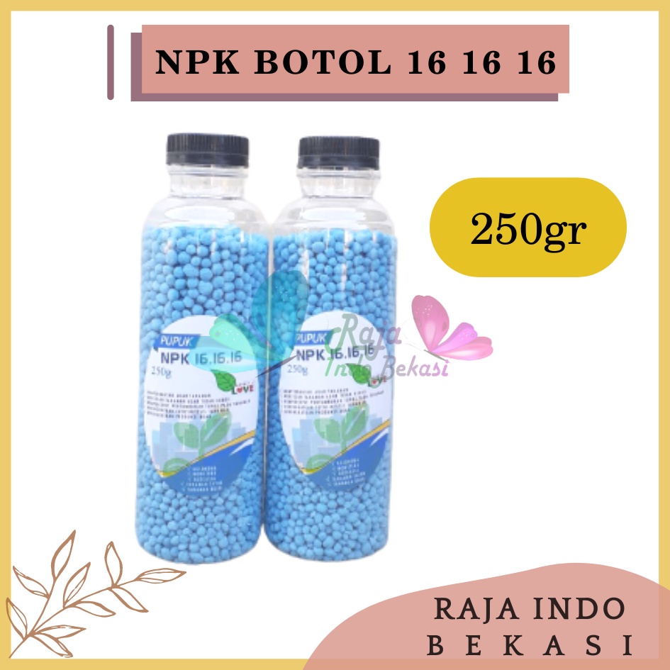 Pupuk NPK 250 Gr 16-16-16 Penyubur Buah Bunga dan Daun Kemasan Kecil Pupuk npk Mutiara 161616 Organik Cair Urea Buah Pupuk Penyubur Tanaman npk Mutiara 16-16-16 REPACK 200 gram - REPACK