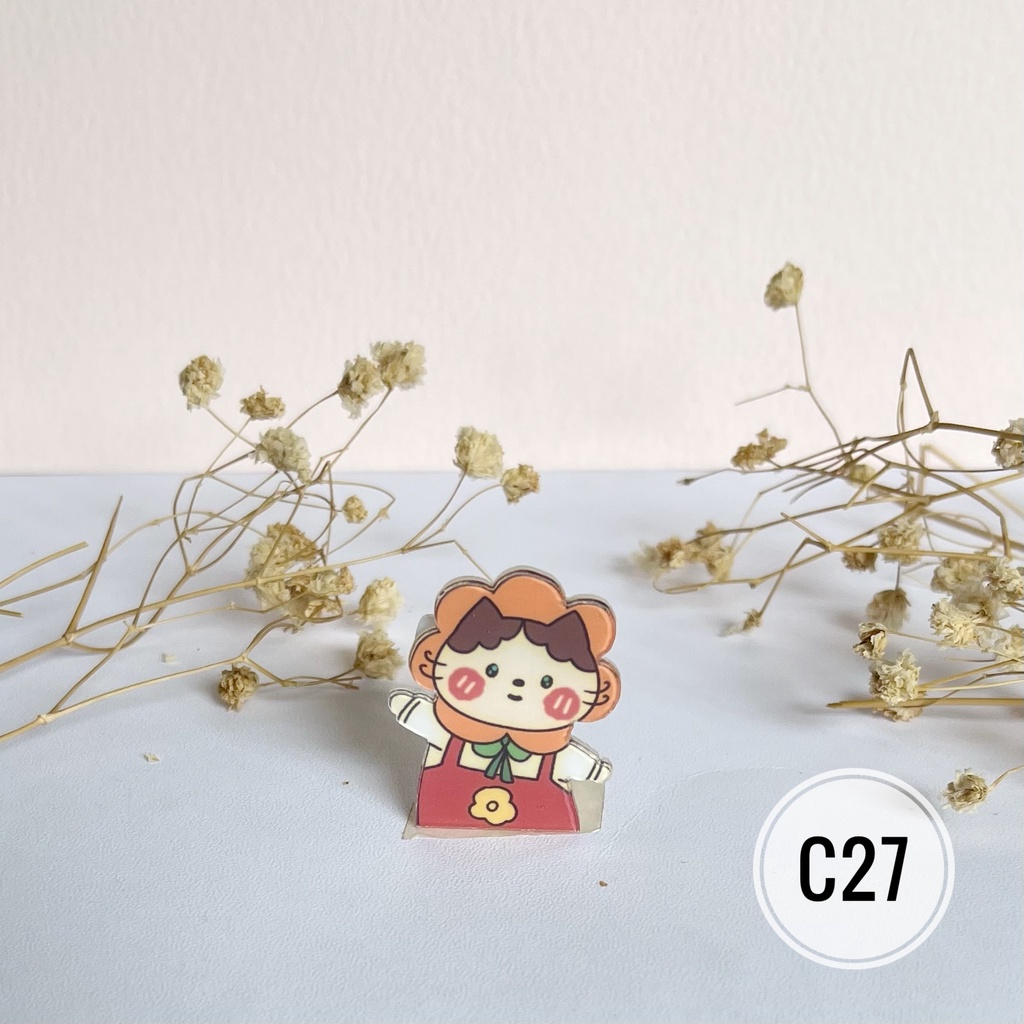 Mores Pin Akrilik Lucu Aksesoris Seri C (Animal) untuk Tas Cute Pin Brooch Pin Bros Acrylic Korean Style