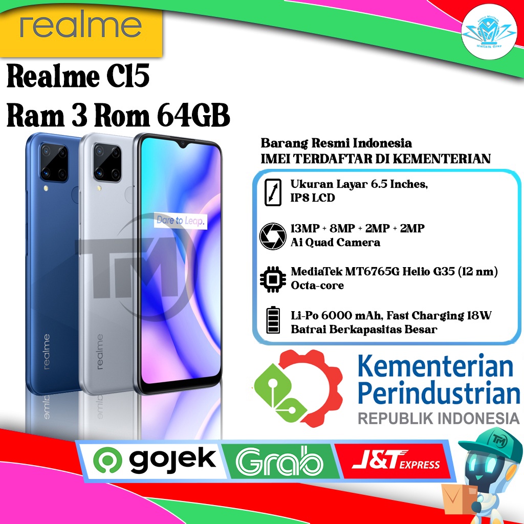 Realme C15 Ram 3GB Rom 64GB
