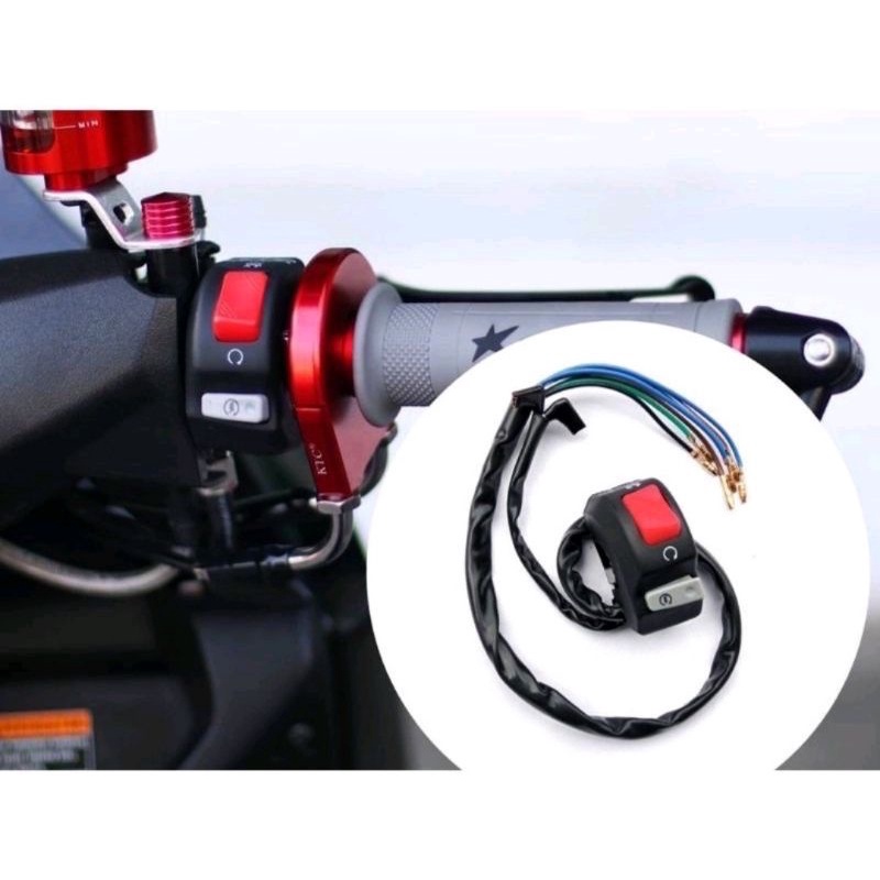 Saklar kanan starter plus on off lampu model ktc racing universal