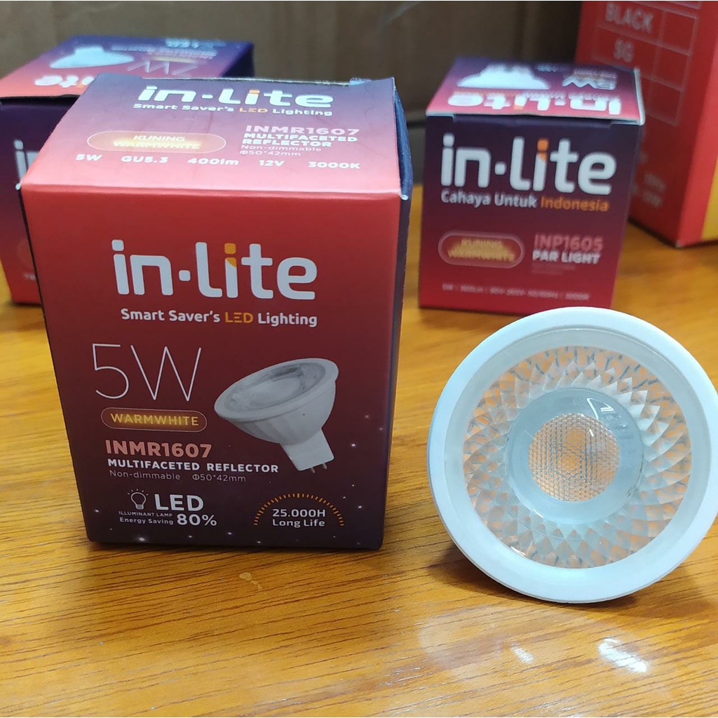 lampu led halogen 5w MR16 inlite 12V / lampu led mr16