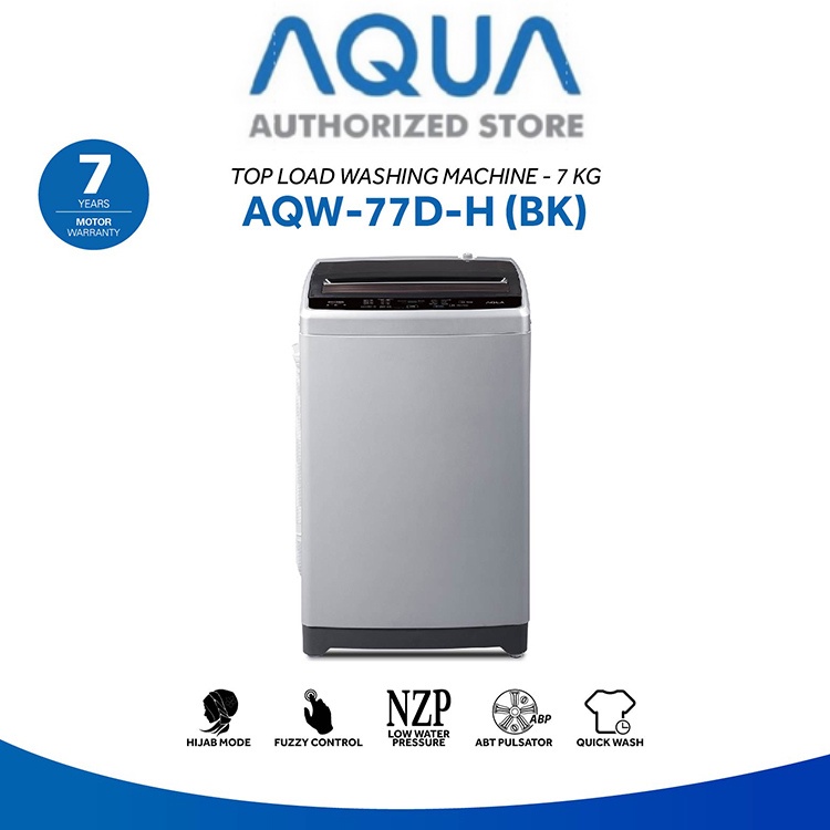 AQUA JAPAN Mesin Cuci Top Load 7 Kg AQW-77D-H