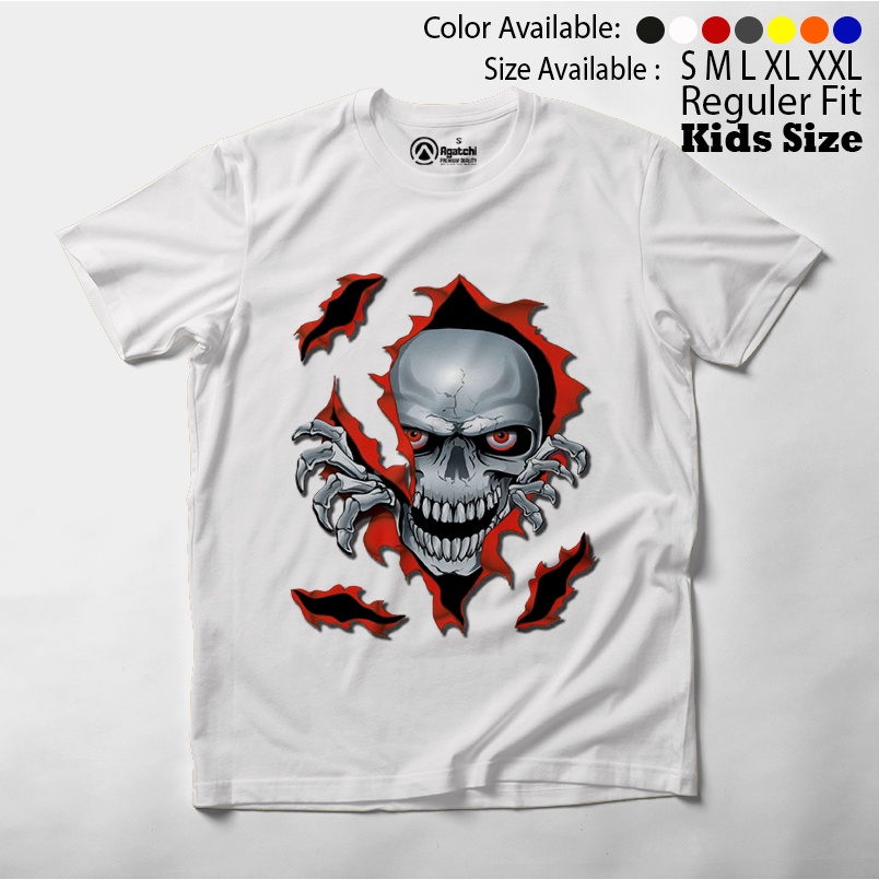 Baju Kaos Atasan Anak Laki - Laki Motif Skul - FR